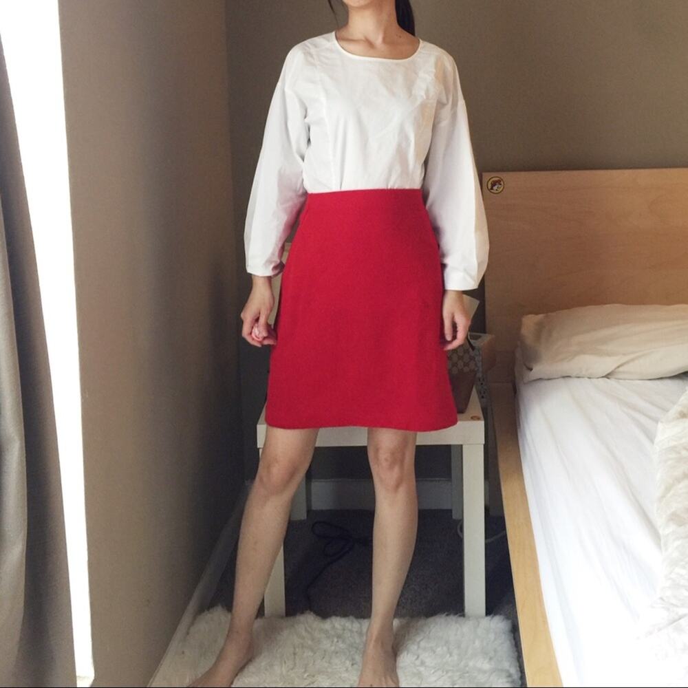 Vintage Rocco Knit Skirt In Red.--DA7